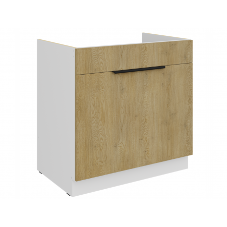 Szafka kuchenna 80 cm z szufladą na kosze CREMA dąb cremona / biały mat 80 ZL 1S BB